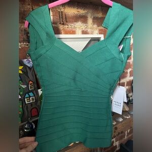Herve Leger sweetheart cross bandage top